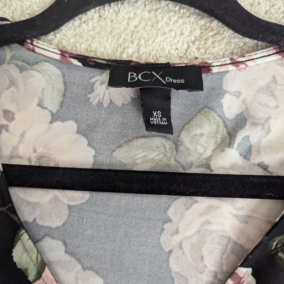 BCX Black and Pink Floral Dress -XS - Picture 3 of 3